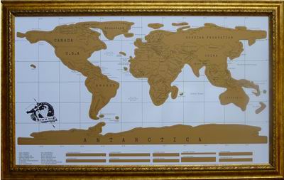 Скретч Карта мира, с возможностью отметить страны.